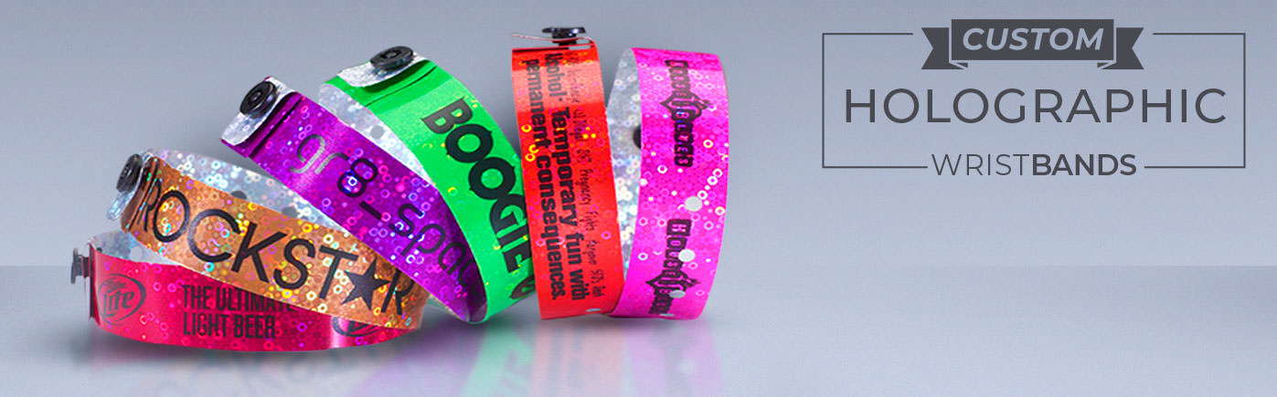 Plastic Holographic Wristbands for Parties