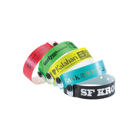 Woven wristbands with plastic sliding clip closure (Pack of 5u.) for  sublimation
